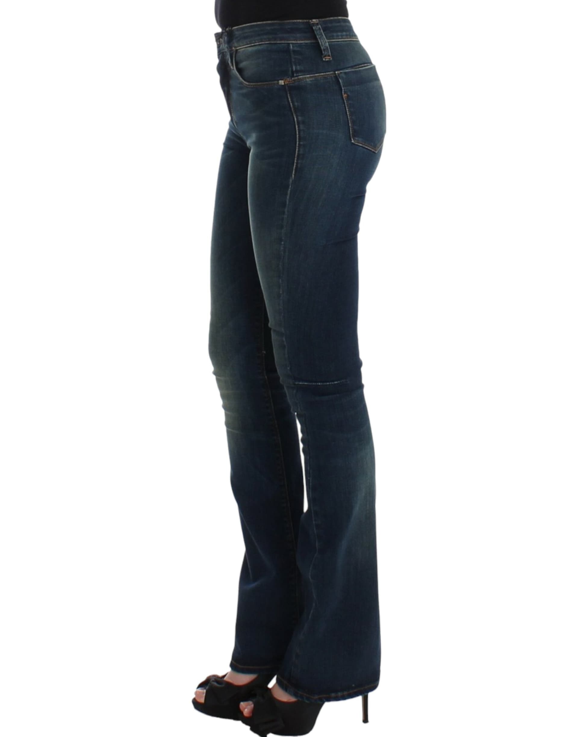 Blue straight leg jeans - 8