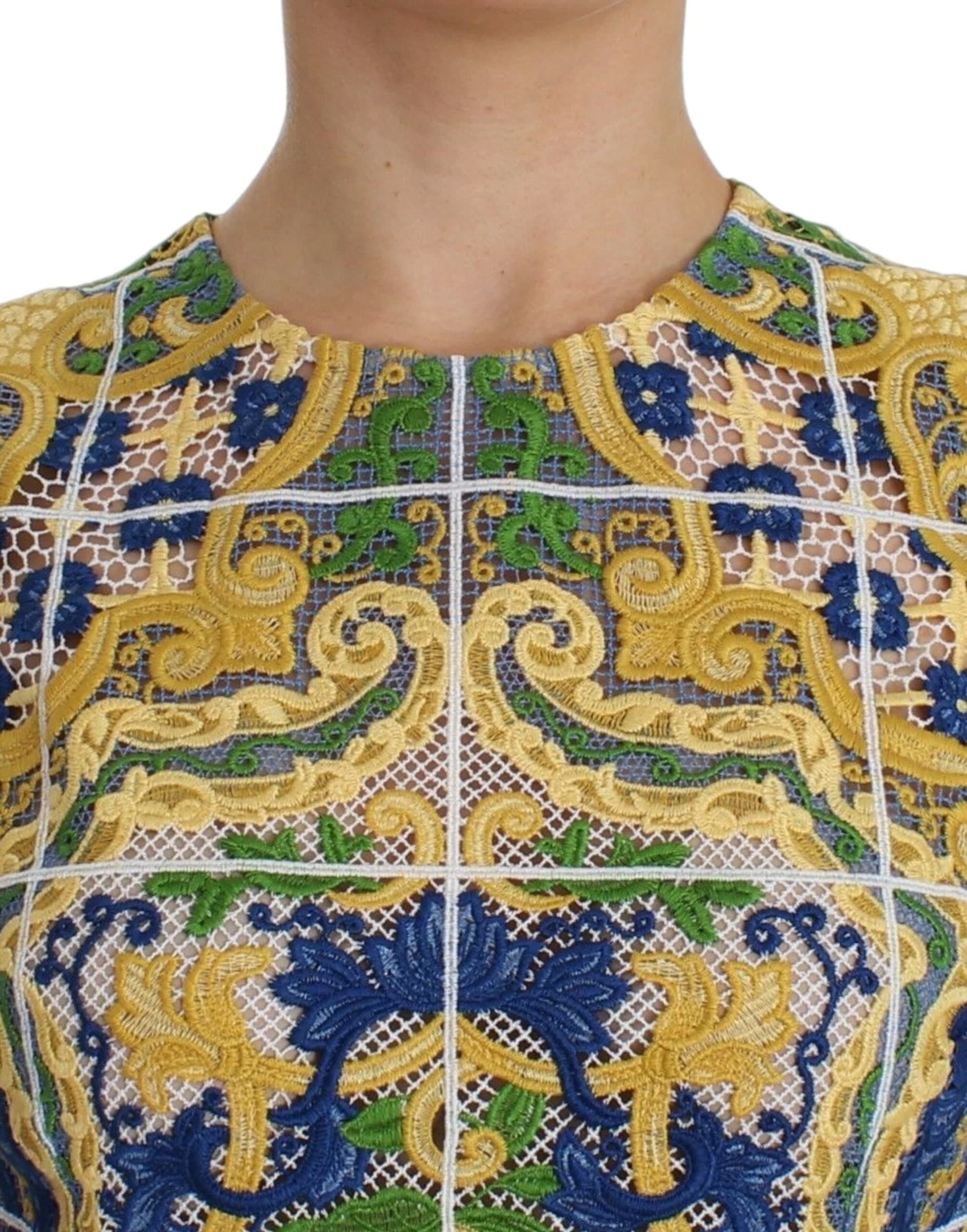 Multicolor Majolica Embroidered Sweater - 5