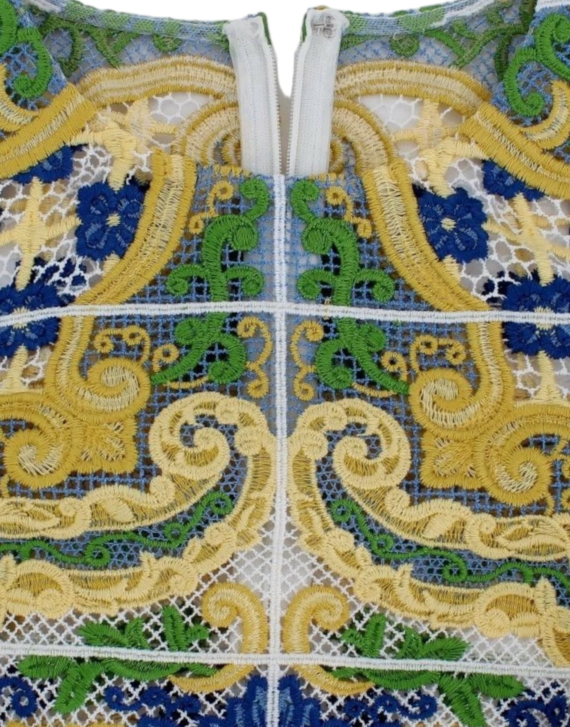 Multicolor Majolica Embroidered Sweater - 6