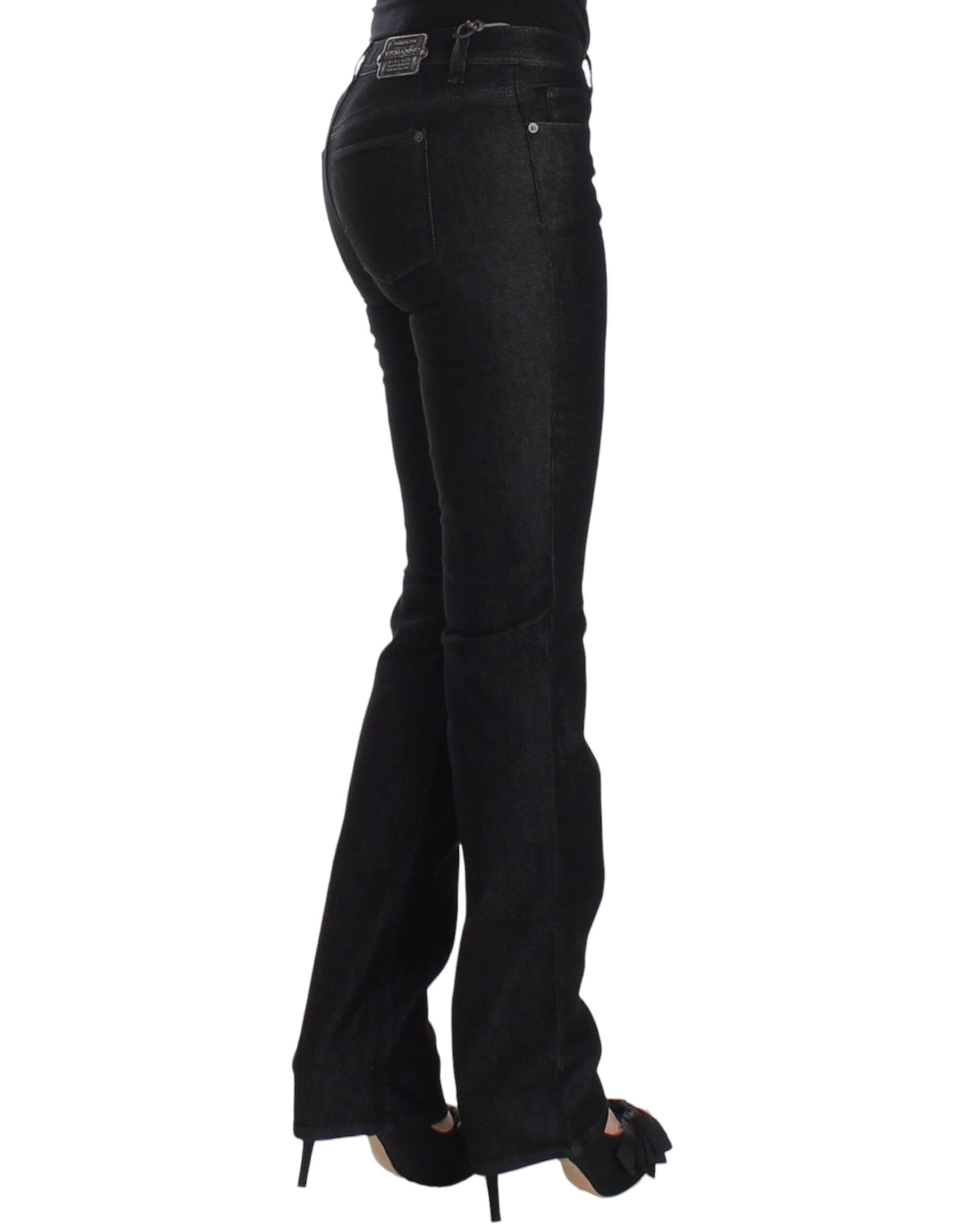 Black Slim Jeans Denim Pants Skinny Leg Stretch - 4