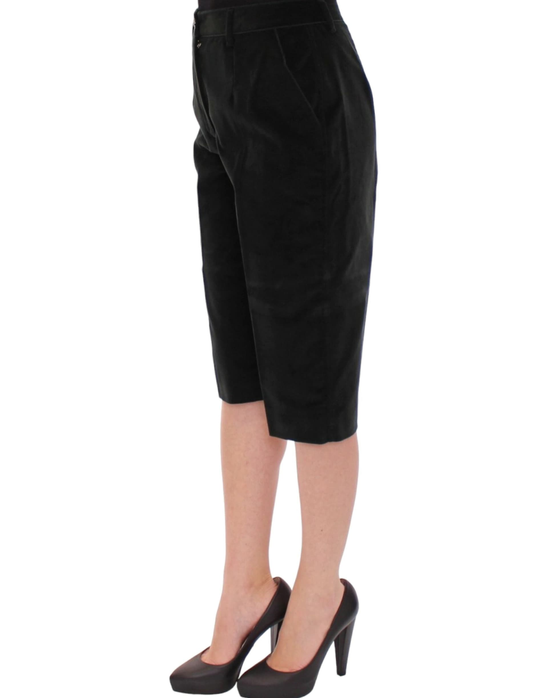 Dark green cotton shorts pants - 2