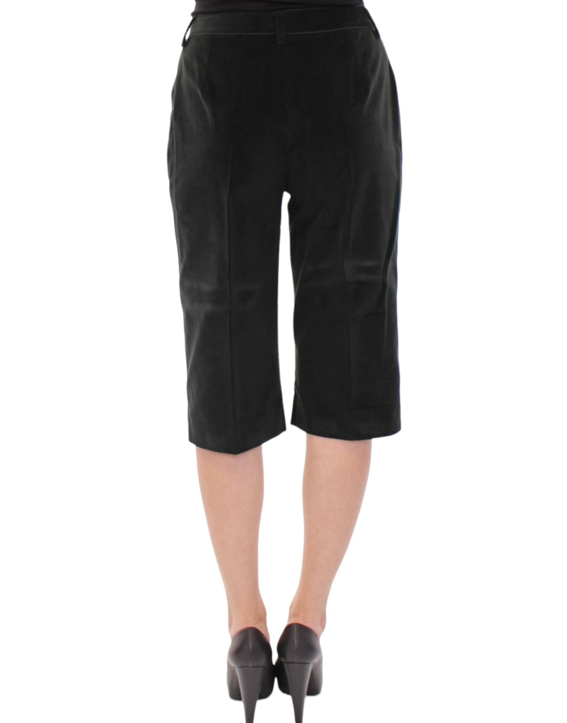 Dark green cotton shorts pants - 3