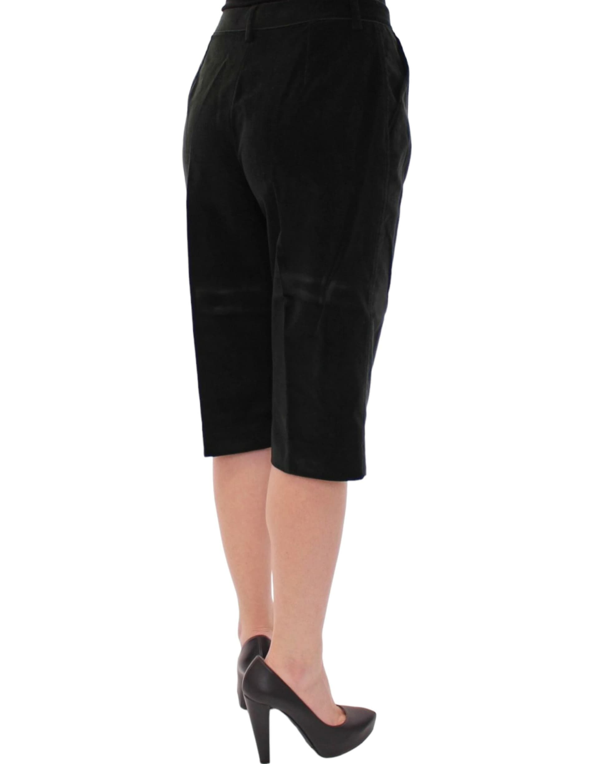 Dark green cotton shorts pants - 4