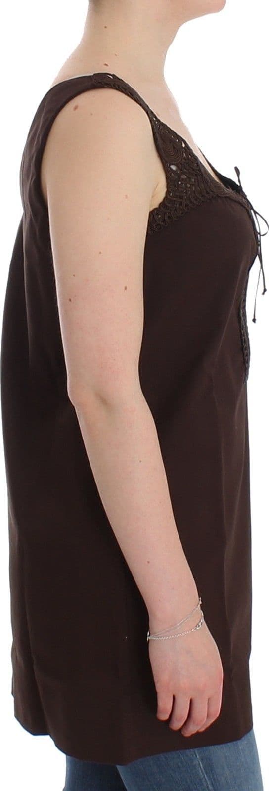 Beachwear Brown Cotton Stretch Tunic Dress - 5