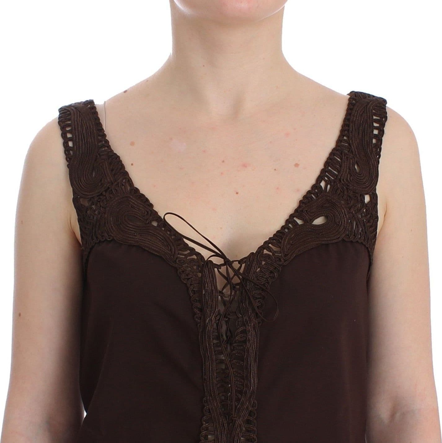 Beachwear Brown Cotton Stretch Tunic Dress - 6