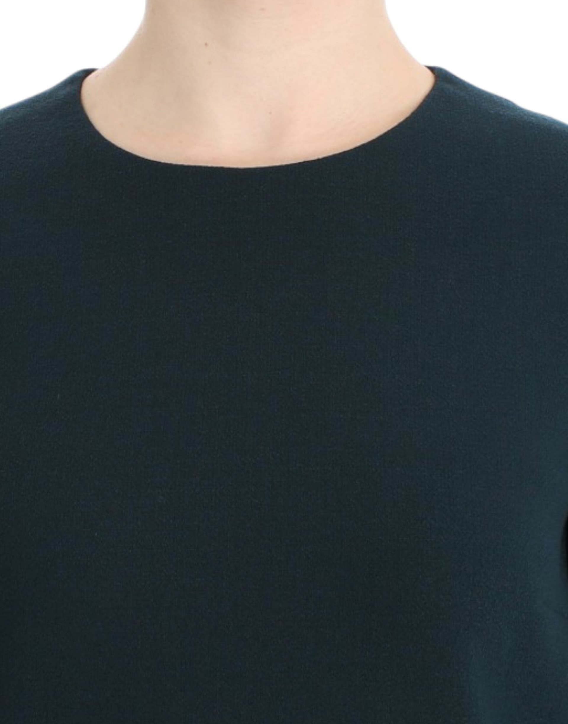 Green 3/4 sleeve wool blouse - 4