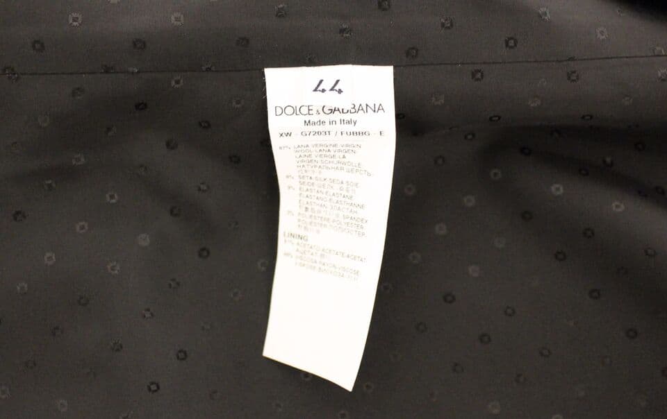 Black Wool Silk Stretch Dress Vest Blazer - 2
