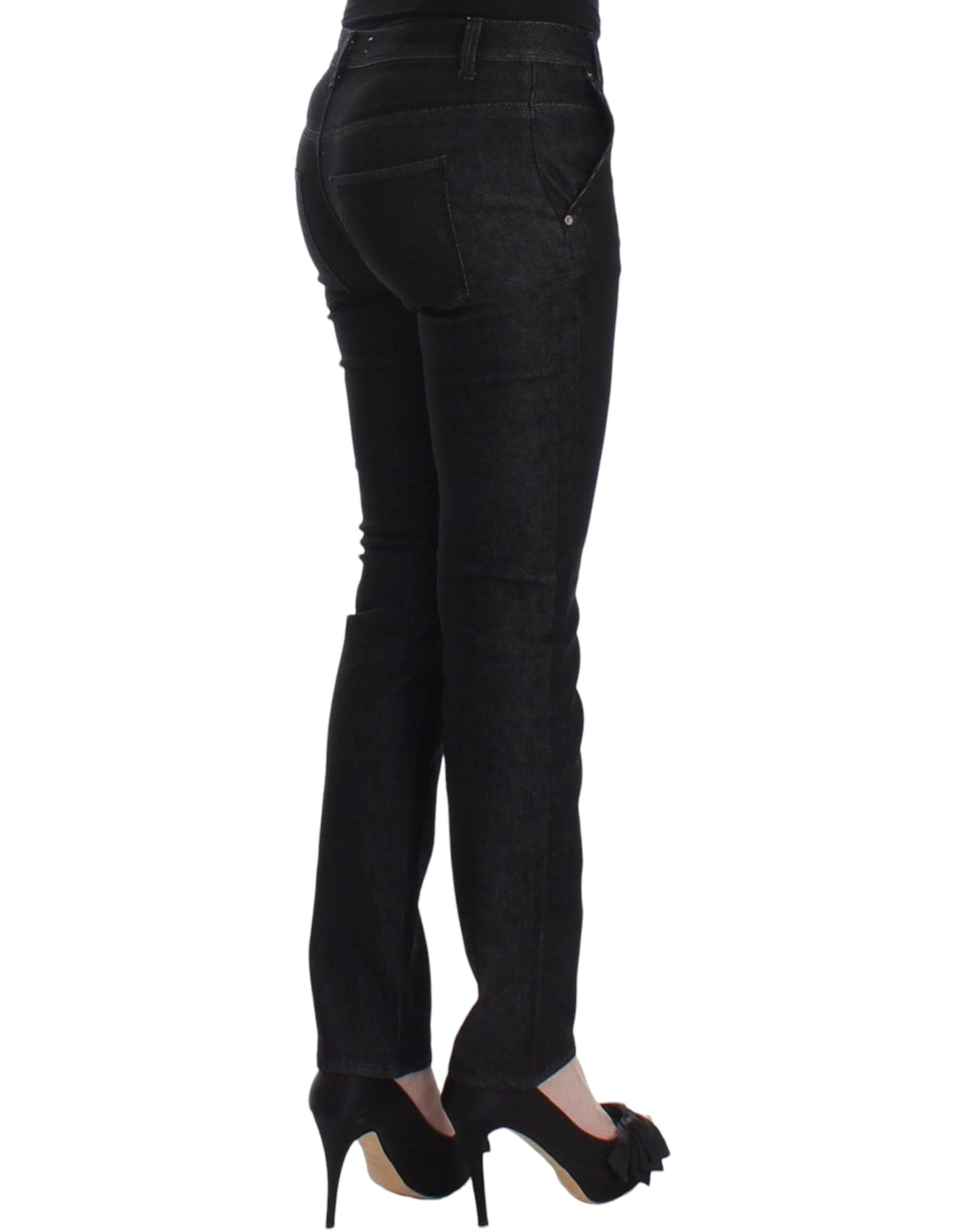 Black Slim Jeans Denim Pants Skinny Leg Stretch - 4