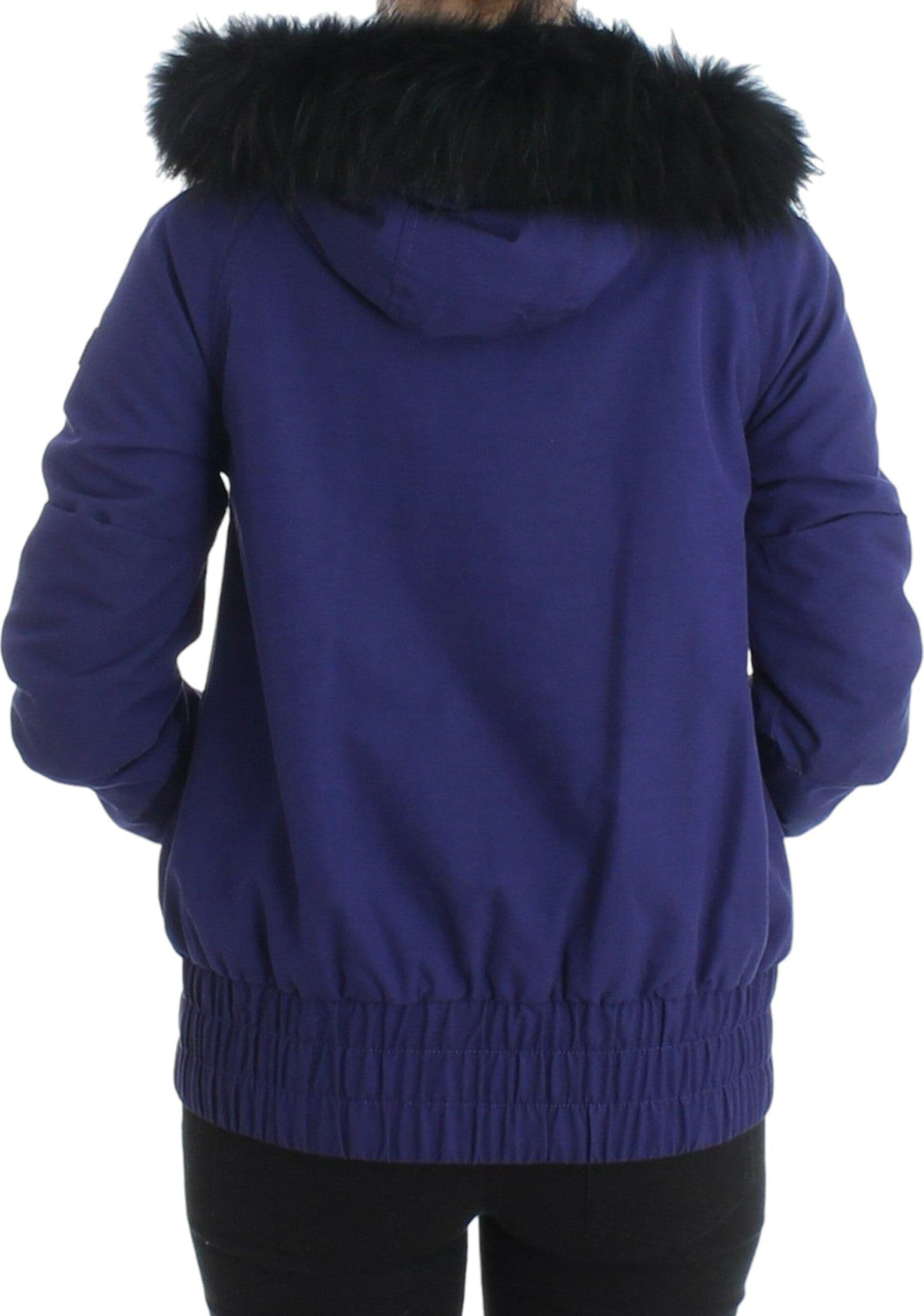 Blue Padded Jacket Hooded Short K-Way - 3