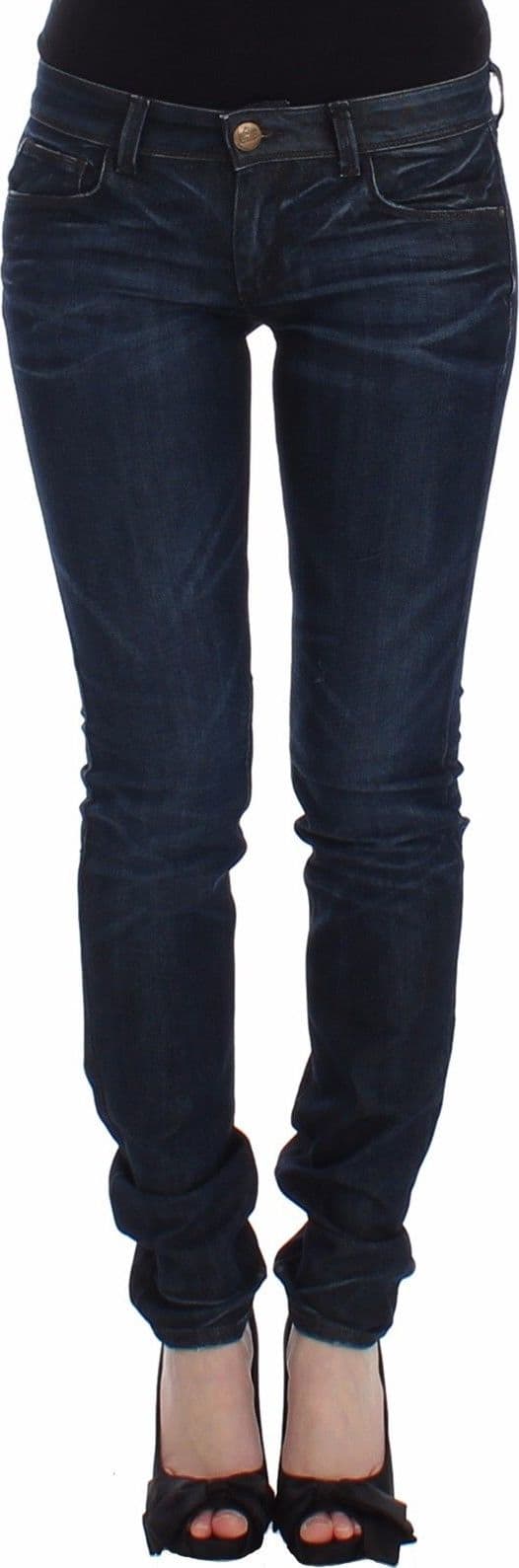 Blue Slim Jeans Denim Pants Skinny Leg Stretch