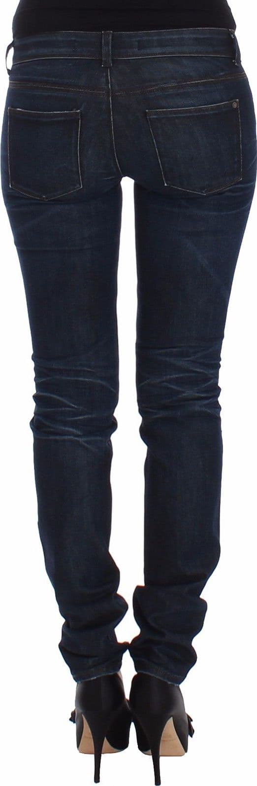 Blue Slim Jeans Denim Pants Skinny Leg Stretch - 3
