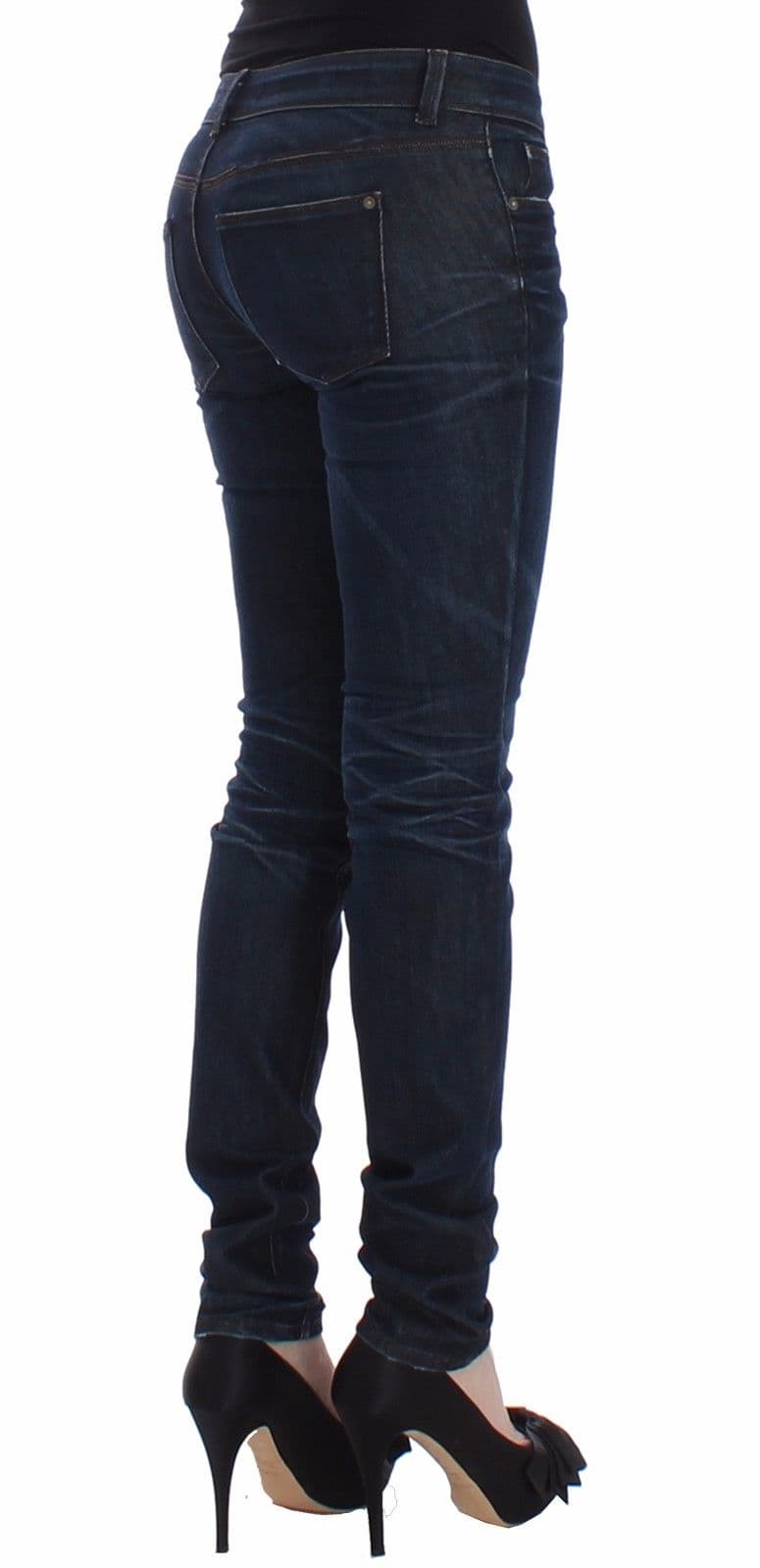 Blue Slim Jeans Denim Pants Skinny Leg Stretch - 4