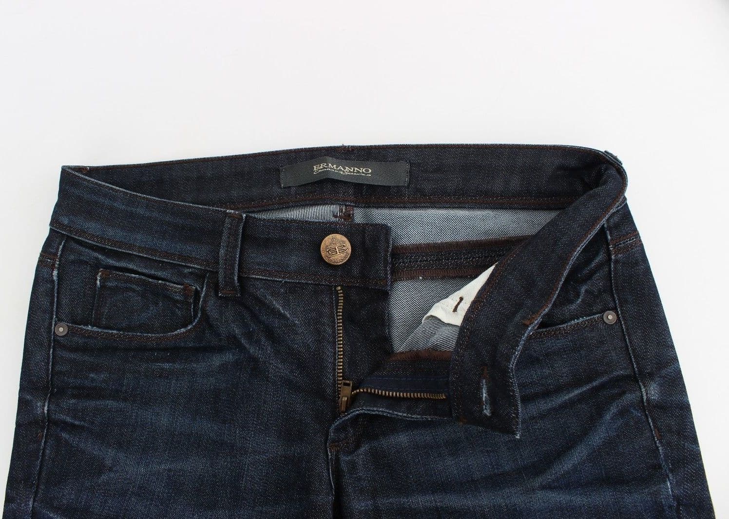 Blue Slim Jeans Denim Pants Skinny Leg Stretch - 5
