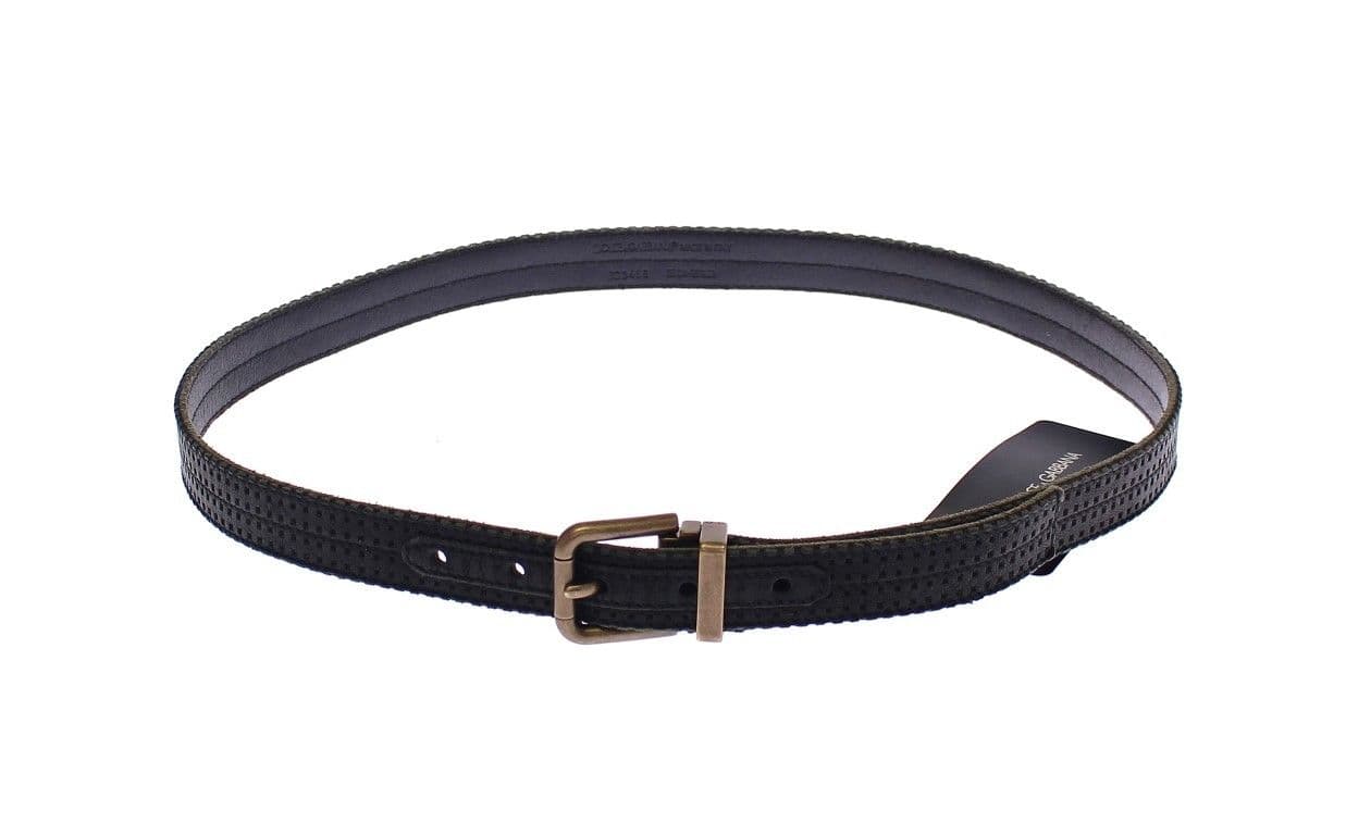 Blue Leather Logo Belt - 2