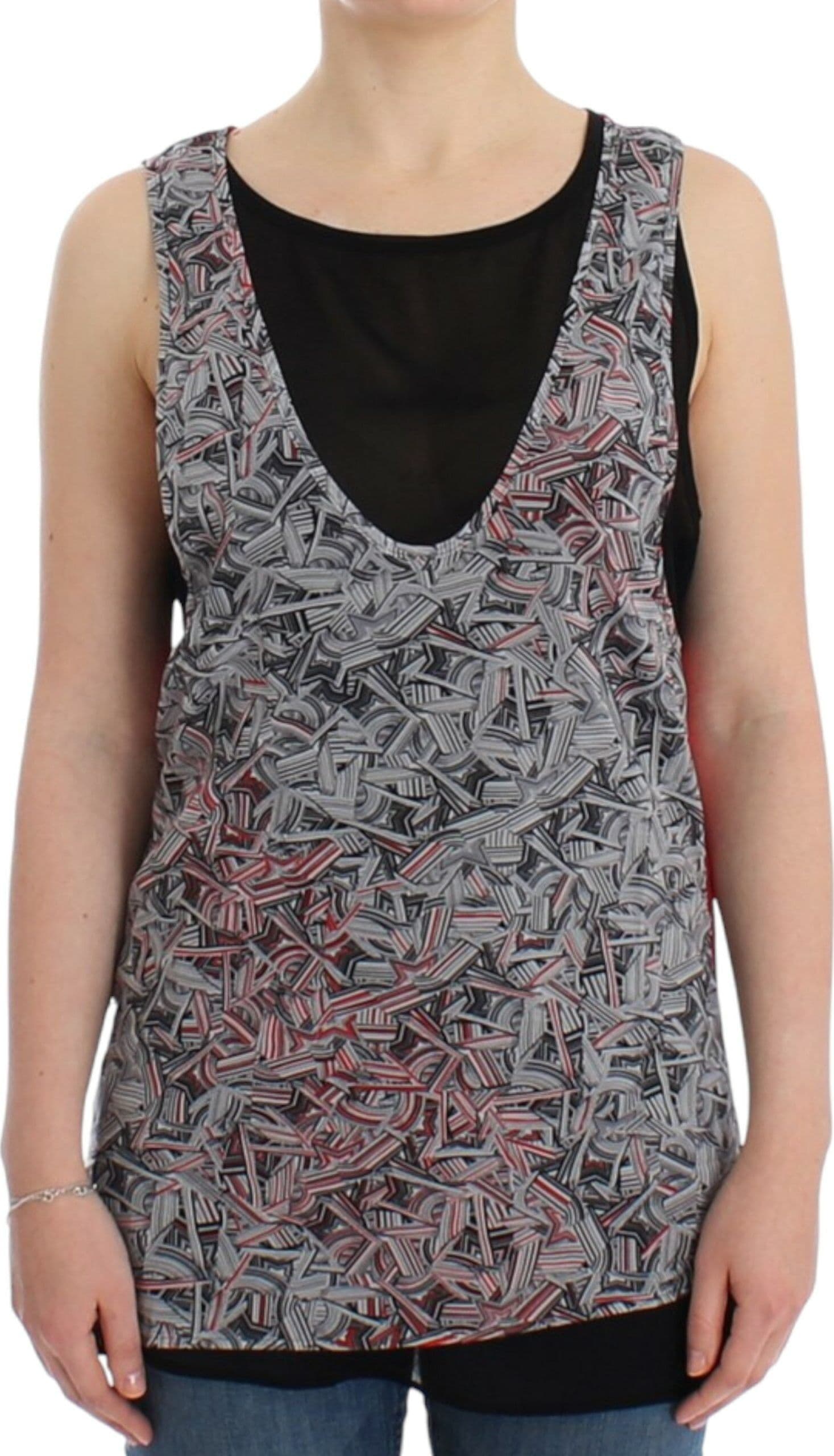 Black sleeveless top