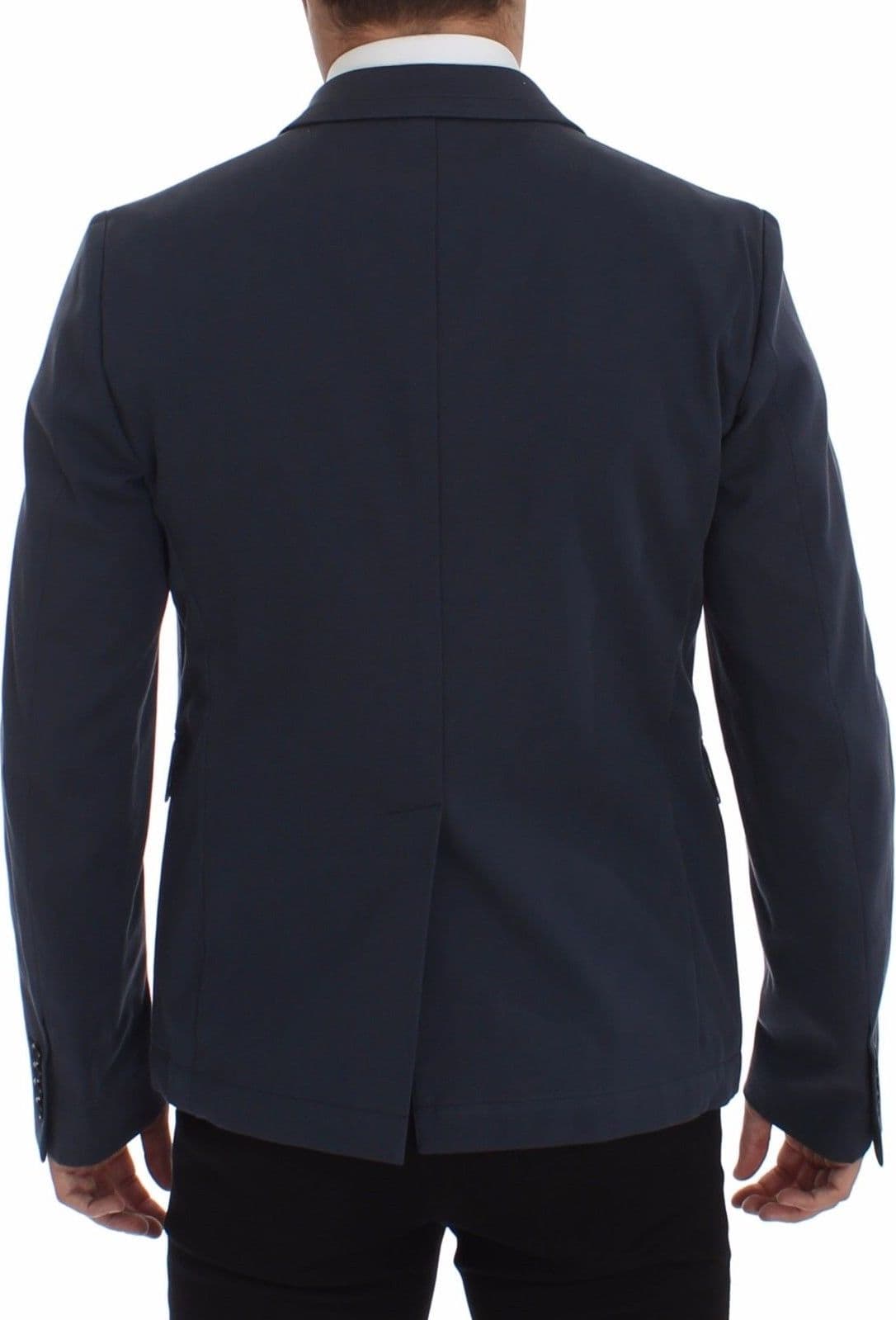 Blue Cotton Stretch Casual Blazer - 7