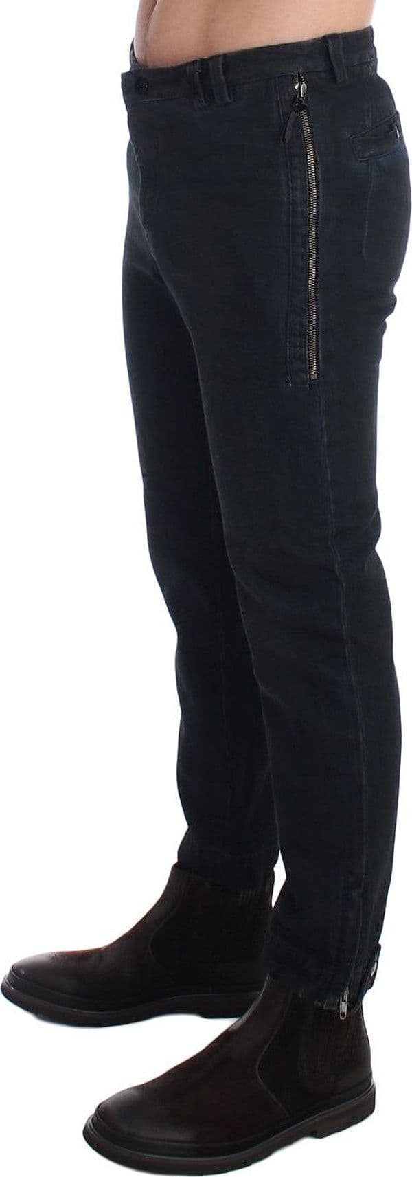 Blue Cotton Slim Pants Denim Jeans - 2