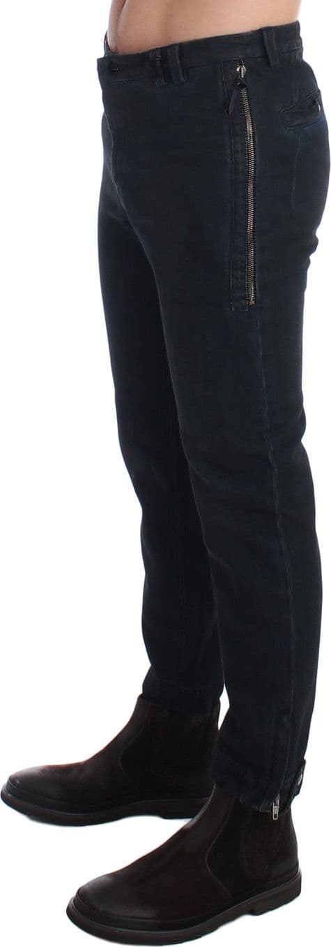 Blue Cotton Slim Pants Denim Jeans - 2