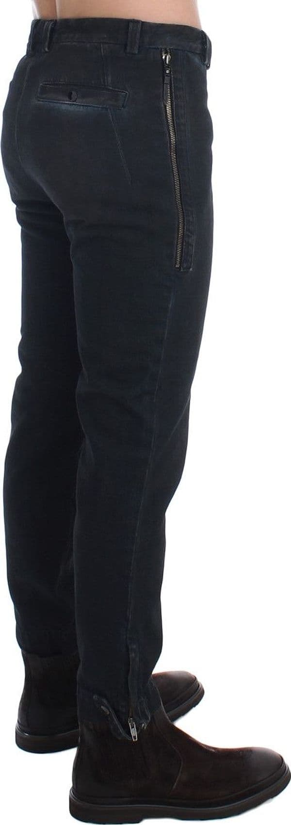 Blue Cotton Slim Pants Denim Jeans - 4