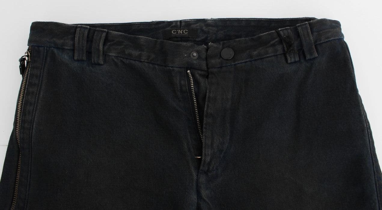 Blue Cotton Slim Pants Denim Jeans - 5