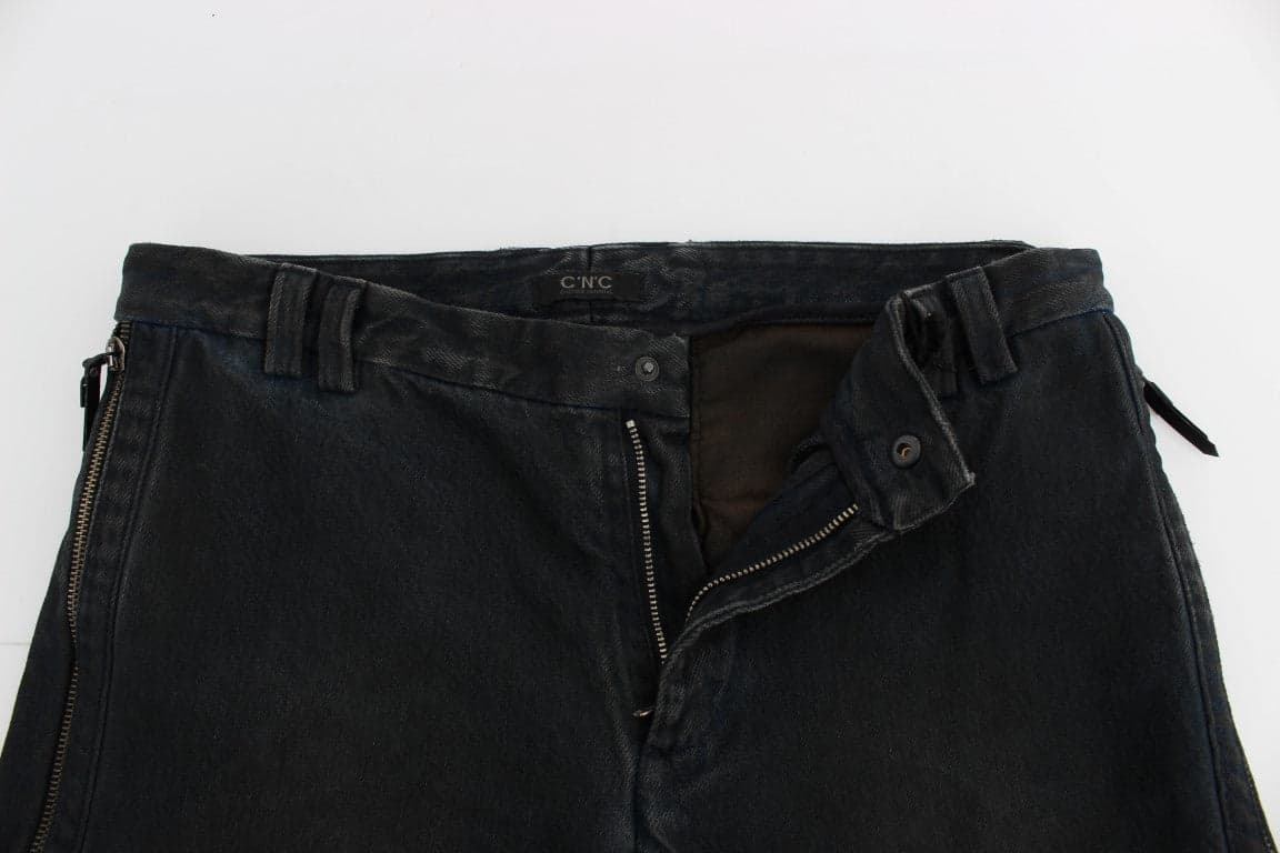 Blue Cotton Slim Pants Denim Jeans - 6
