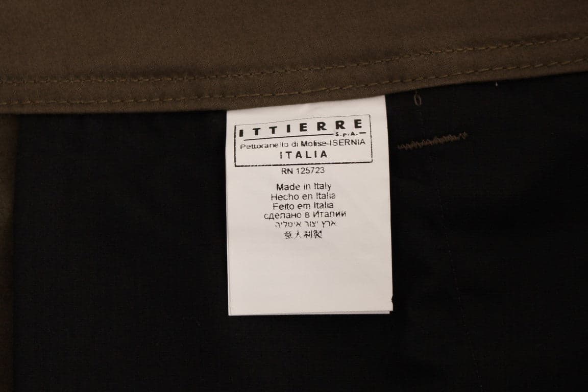 Green Cotton Stretch Comfort Fit Pants - 8