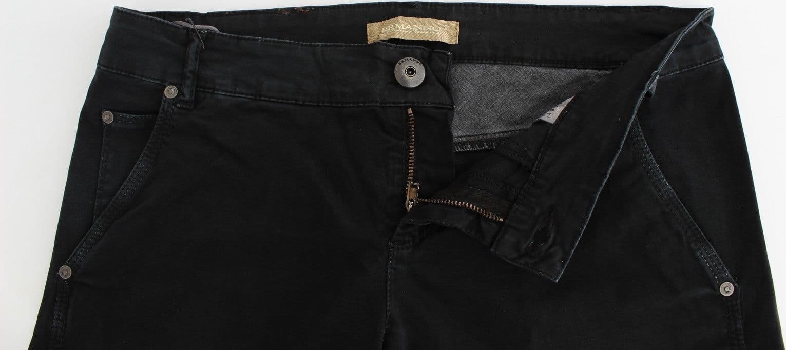 Blue Slim Jeans Denim Pants Skinny Leg Straight - 5
