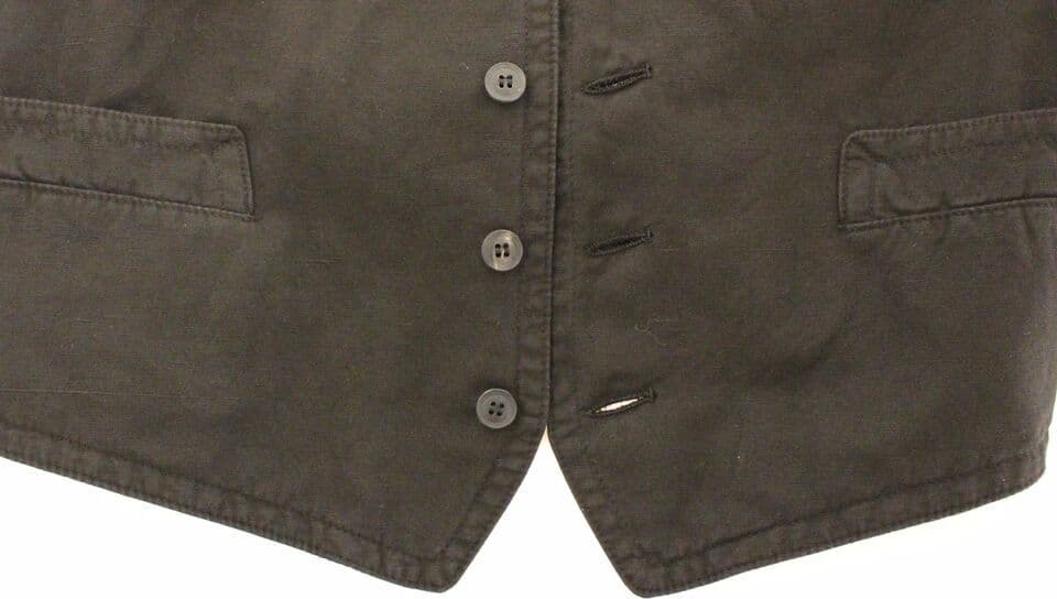 Black Flax Cotton Dress Vest Blazer - 7