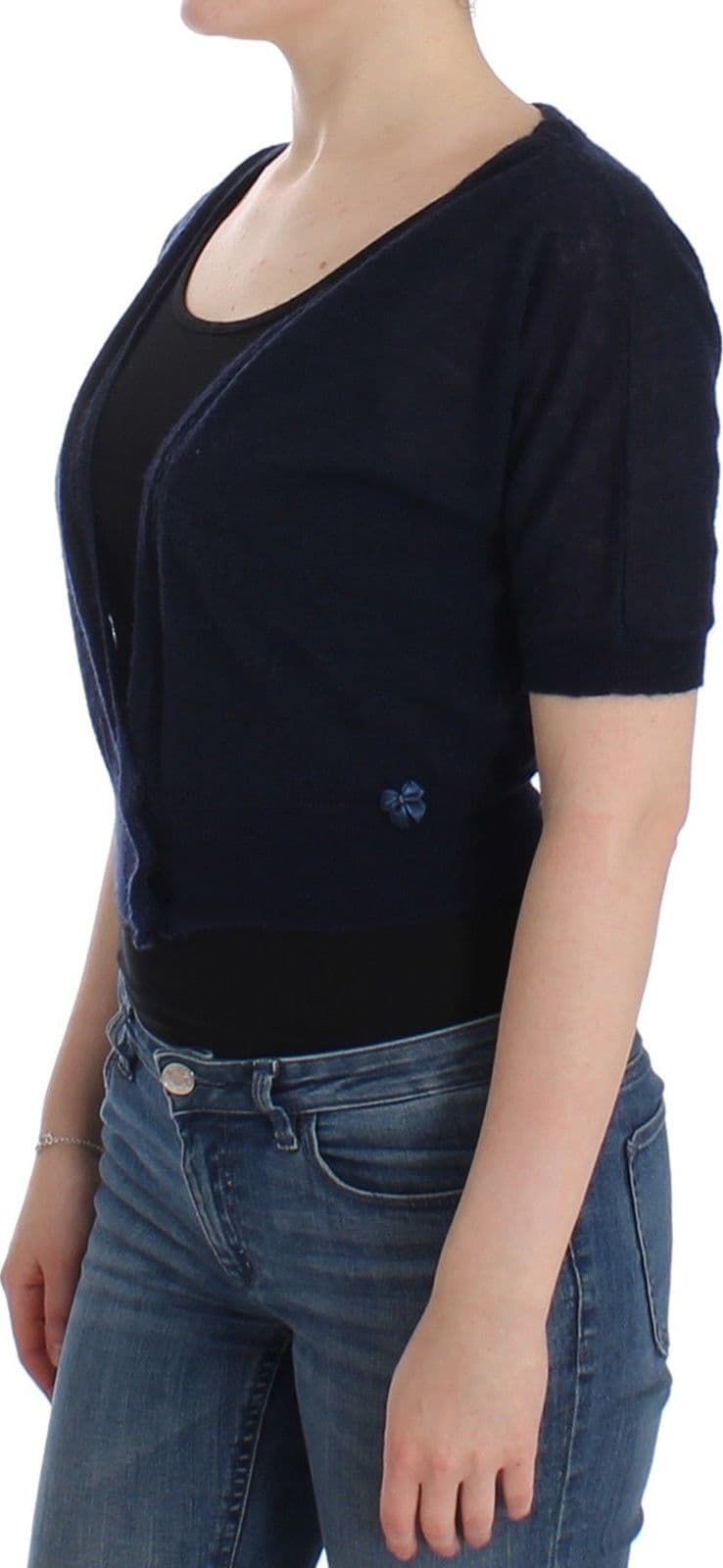 Knit Blue Wool Sweater Cardigan - 2