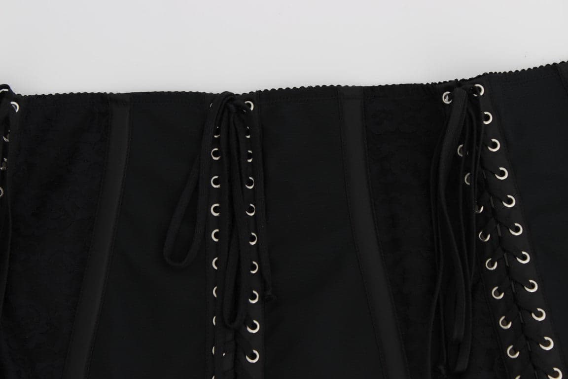 Black Stretch Corset Waist Strap Belt - 6
