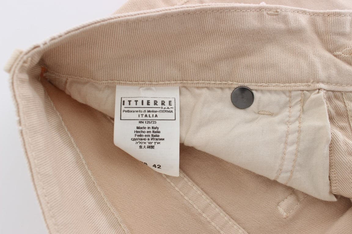 Beige Wash Slim Fit Cotton Stretch Jeans - 6