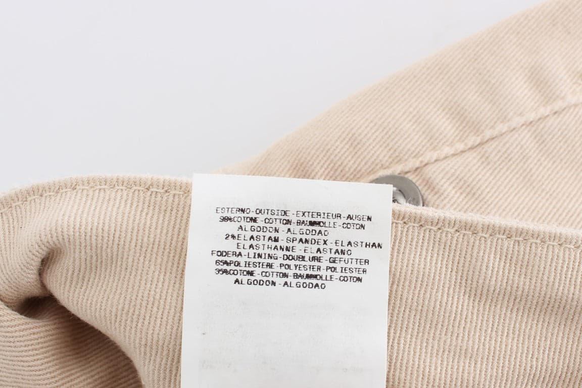 Beige Wash Slim Fit Cotton Stretch Jeans - 7