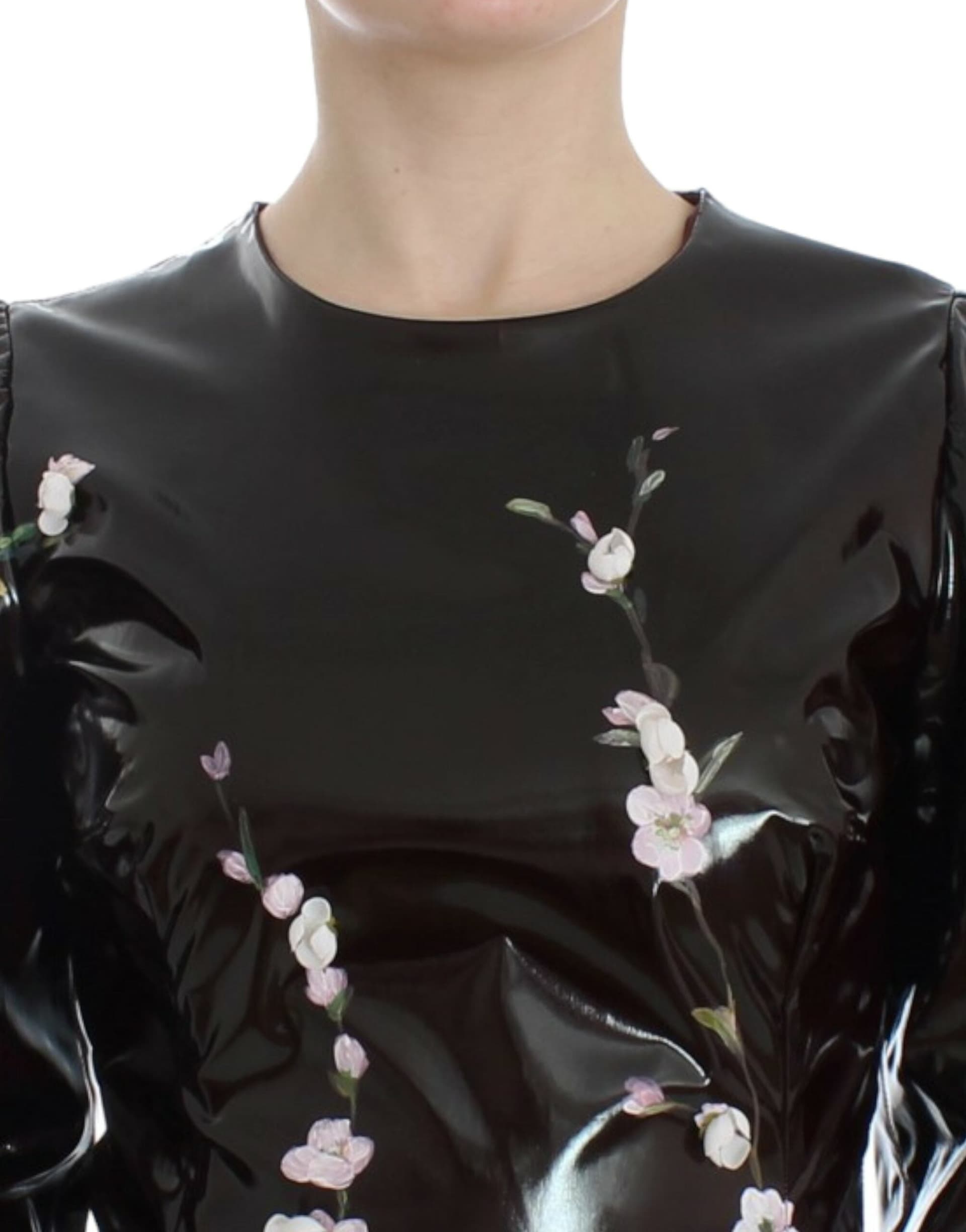 Black floral 3/4 Sleeve sheath dress - 6
