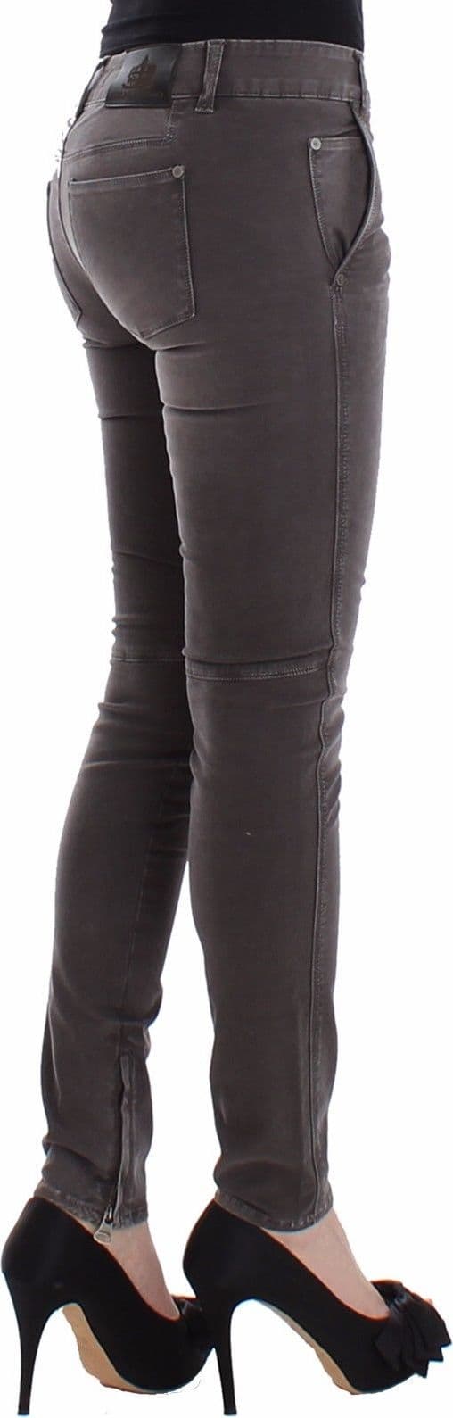 Gray Slim Jeans Denim Pants Skinny Leg Stretch - 4