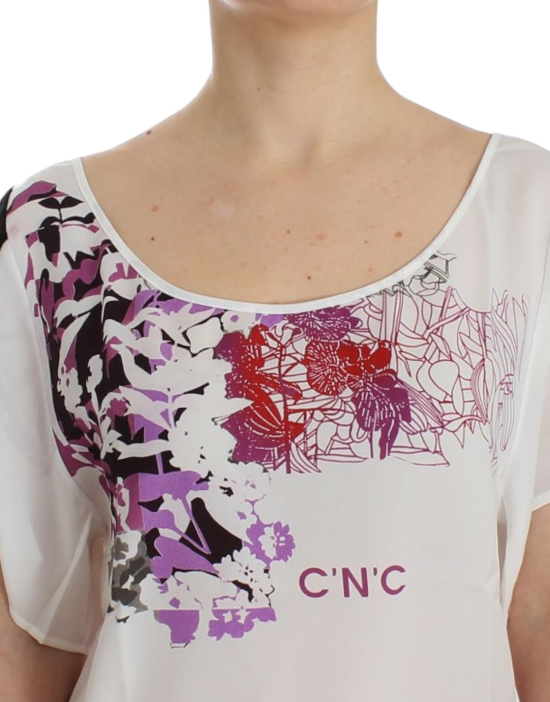 White motive print blouse - 3