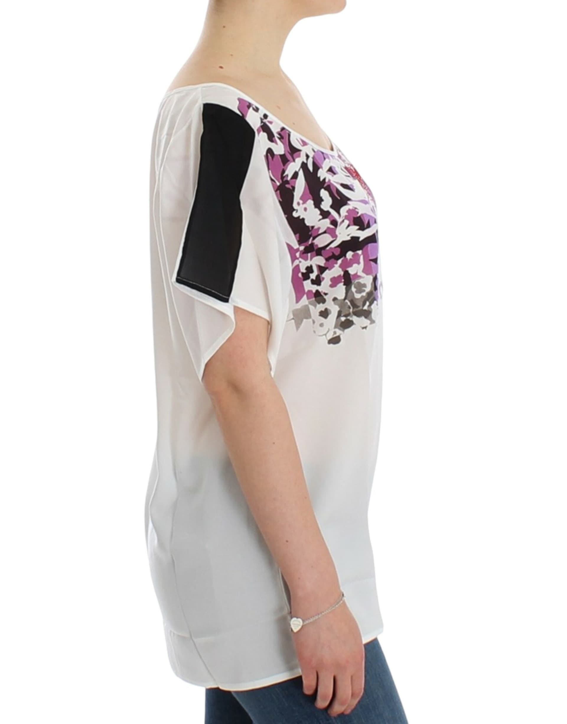 White motive print blouse - 4