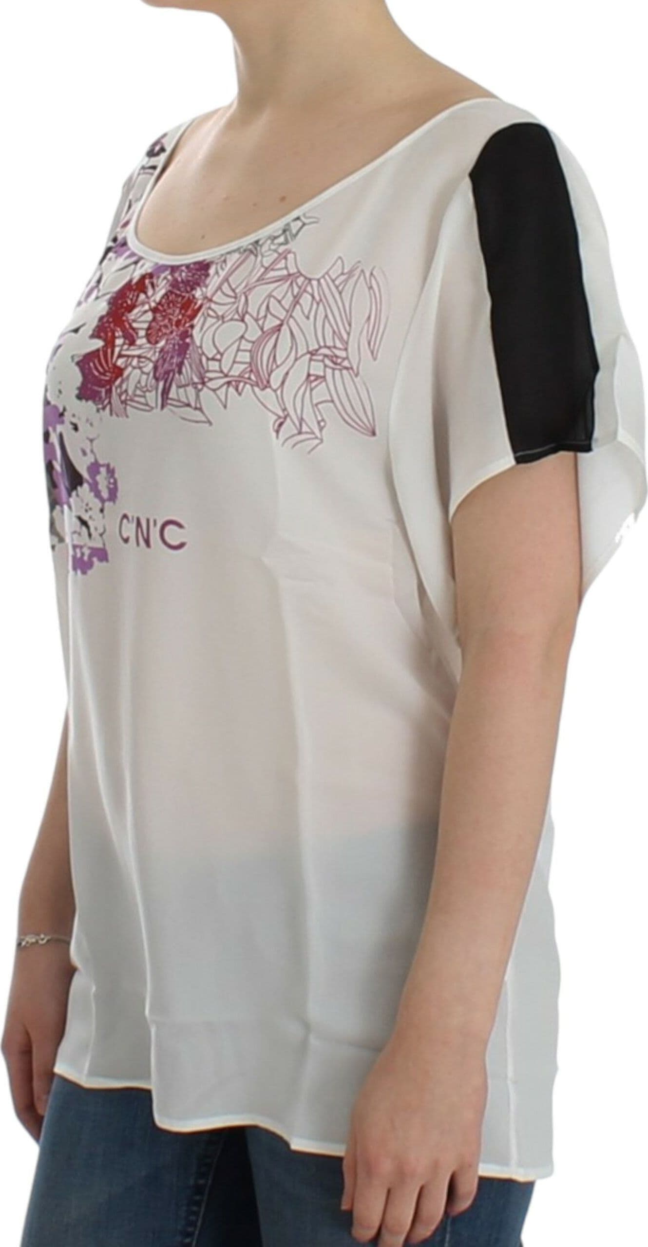White motive print blouse - 6