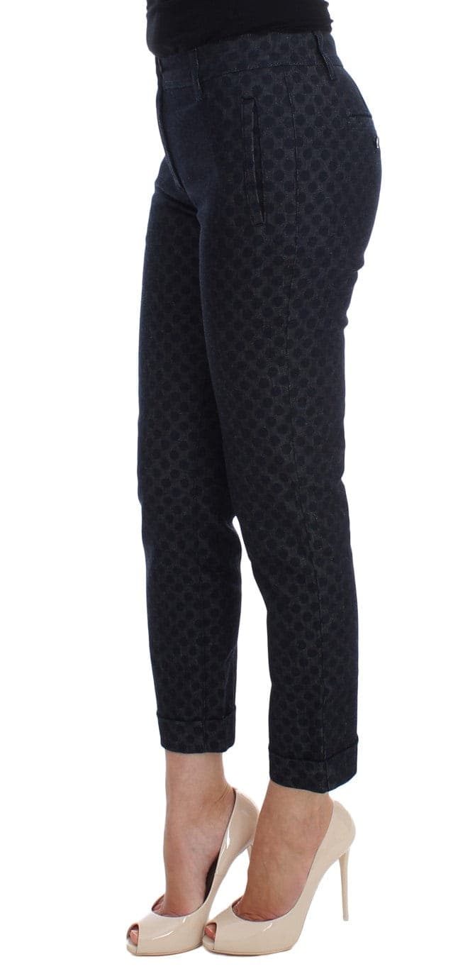 Polka Dotted Slim Capris Jeans - 2
