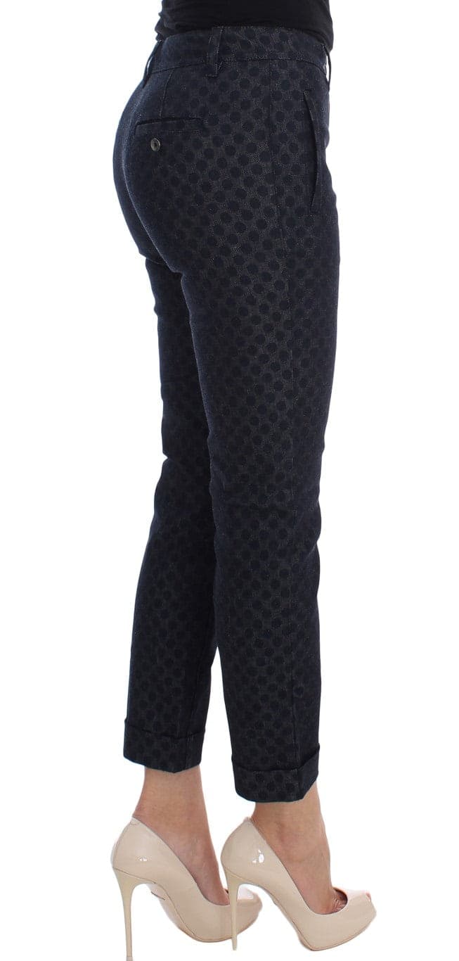 Polka Dotted Slim Capris Jeans - 4