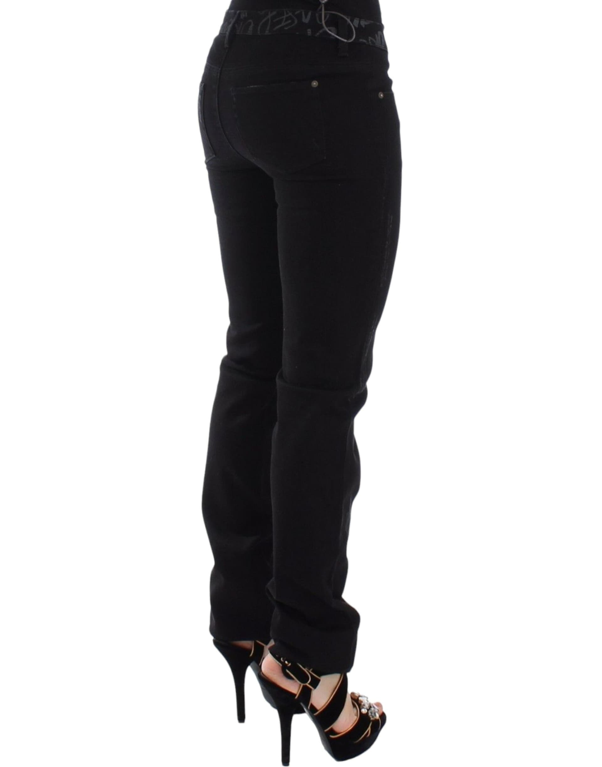 Black Slim Jeans Denim Pants Skinny Stretch - 4