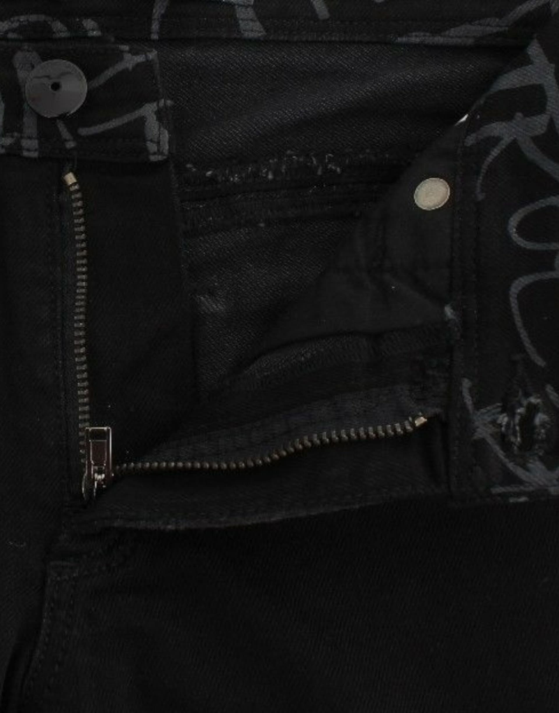 Black Slim Jeans Denim Pants Skinny Stretch - 5