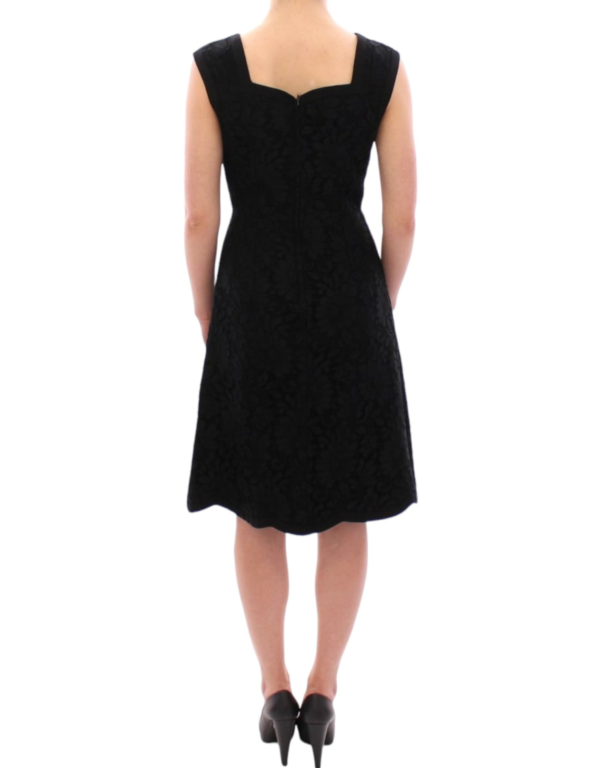 Black floral lace sicily runway dress - 3
