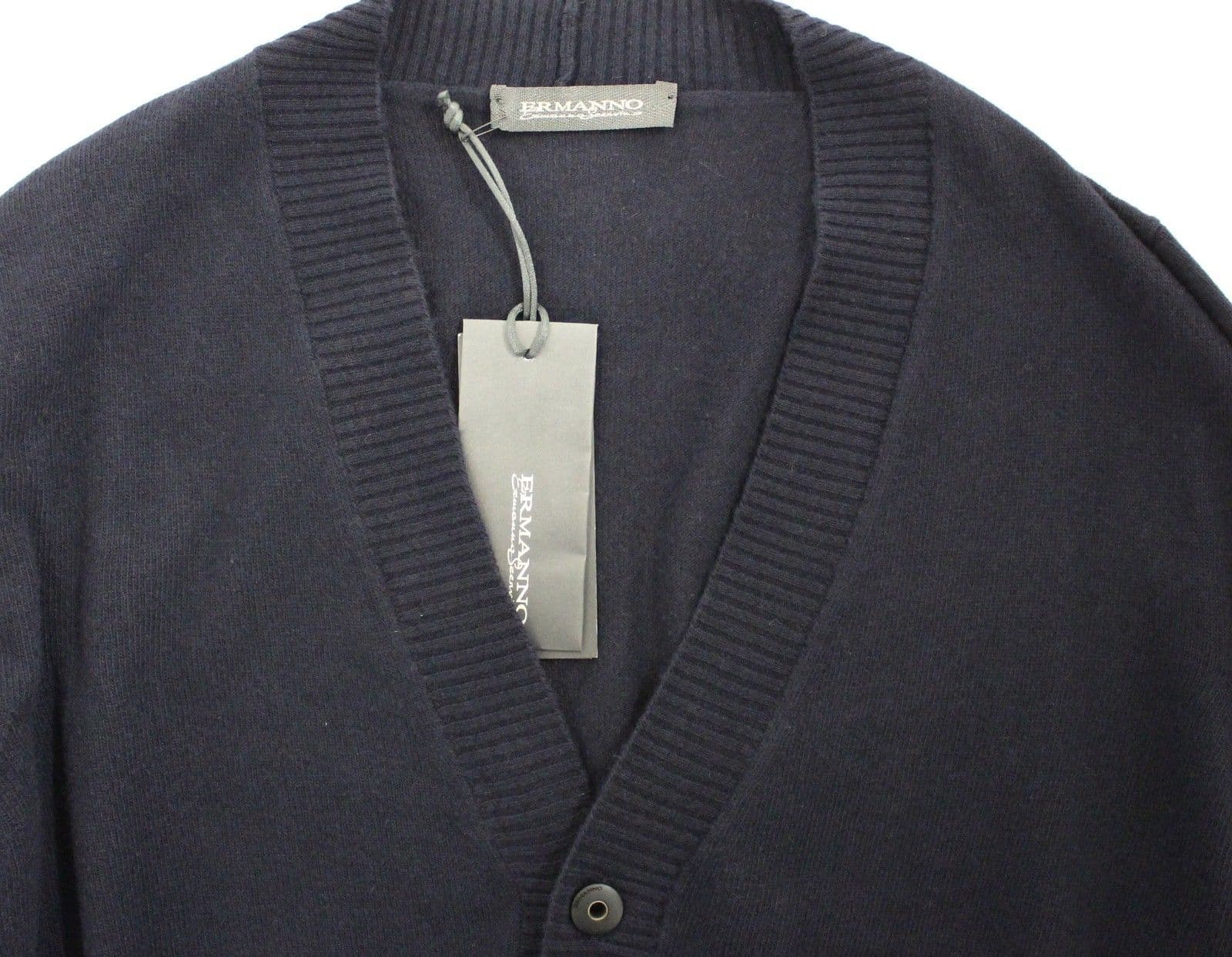 Blue Wool Cashmere Cardigan Pullover Sweater - 6
