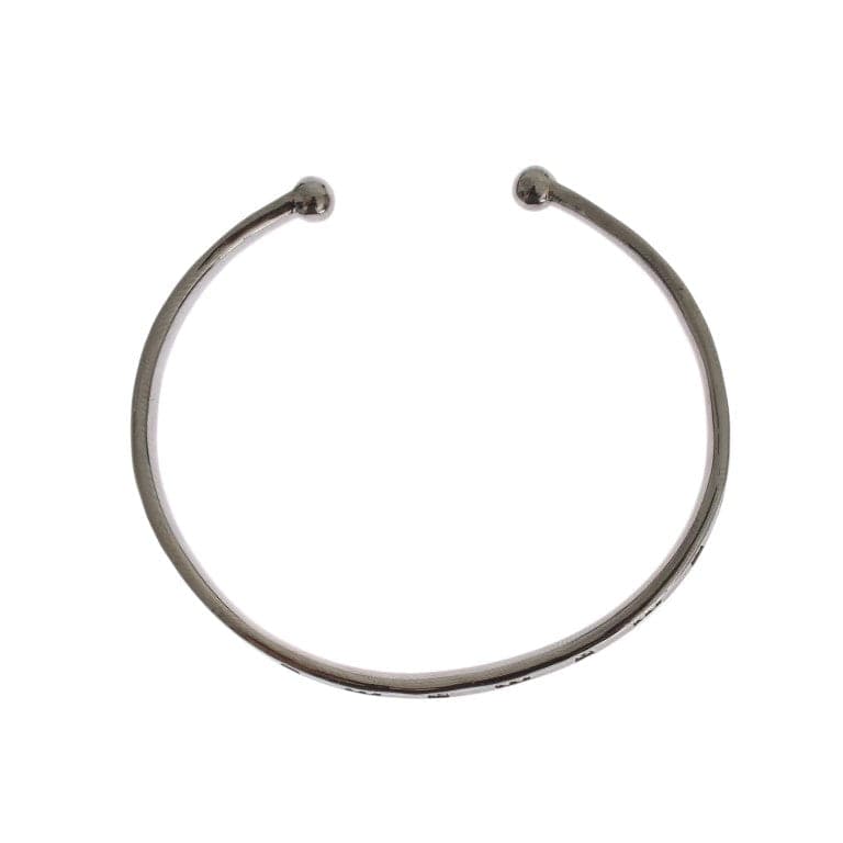 Gray Rhodium 925 Silver Bangle Bracelet - 4