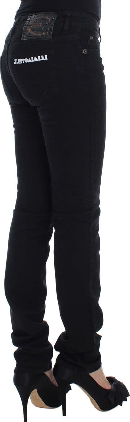 Black Cotton Stretch Slim Skinny Fit Jeans - 4