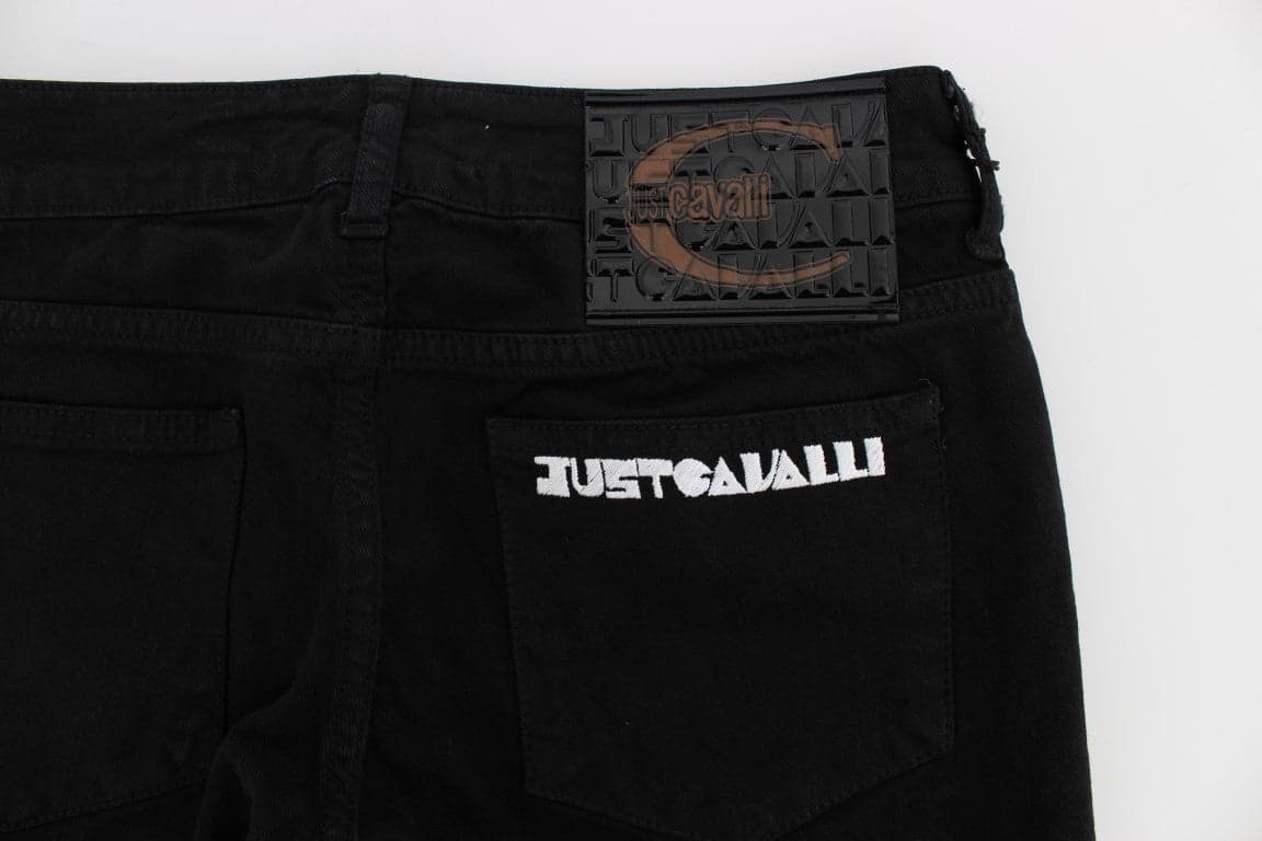 Black Cotton Stretch Slim Skinny Fit Jeans - 7