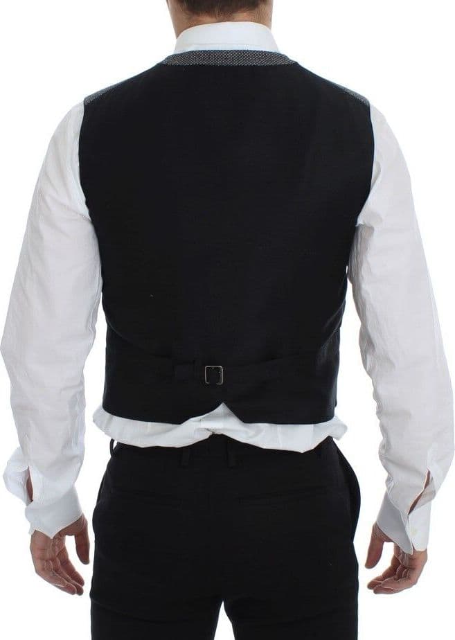 Gray Cotton Blend Logo Vest Gilet Weste - 7