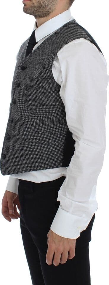 Gray Cotton Blend Logo Vest Gilet Weste - 8