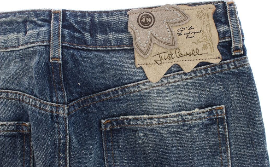 Blue Wash Torn Cotton Straight Fit Jeans - 6