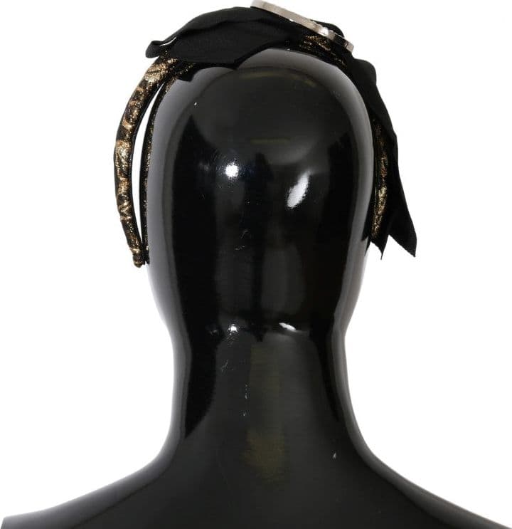 Black Crystal White Diadem Headband - 3